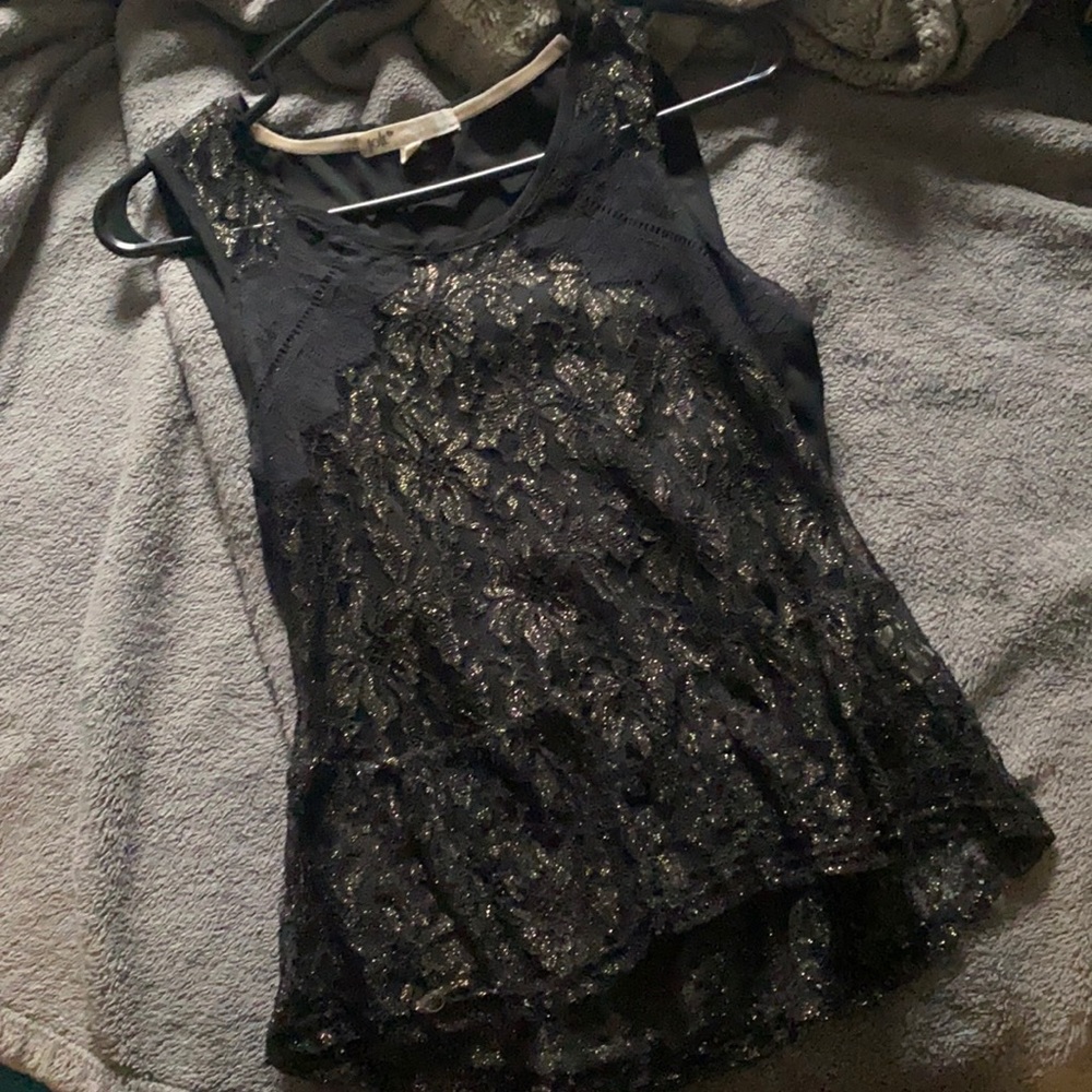 Black and gold blouse